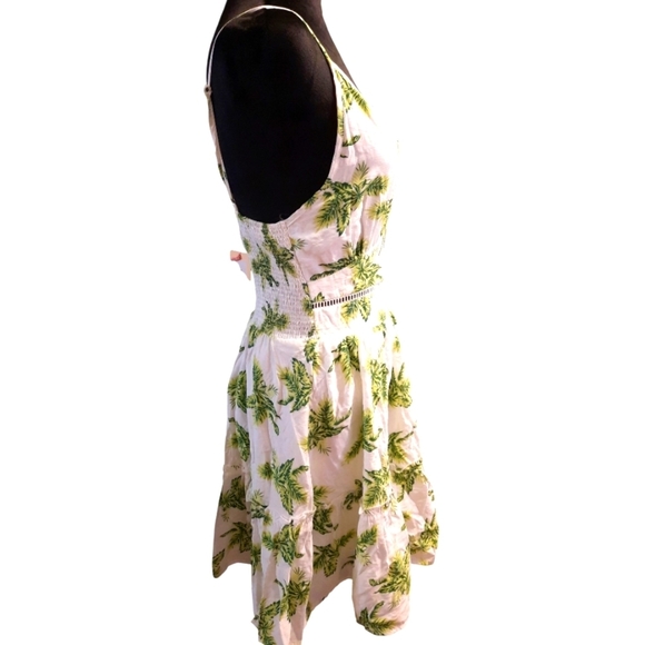 NWT Entro White and Green Floral Sundress Mini Dress Med - Picture 6 of 10